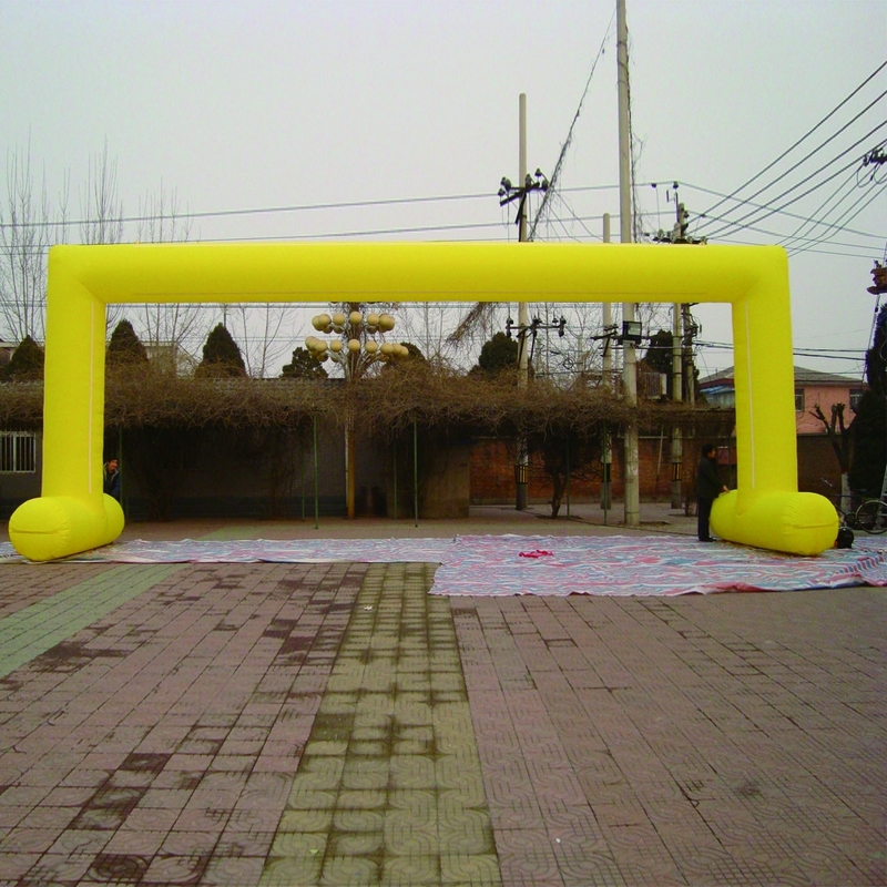 Colorful advertising arch inflatable full printing color gantry crane ...