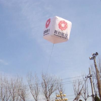 Ceiling Light Cube Inflatable Square Balloon for Commercial Advertising in Banks