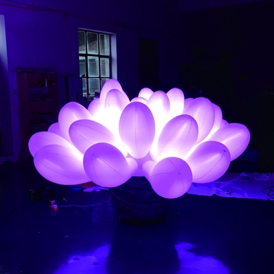 Attractive lighting inflatable planets /inflatable PVC LED hanging full printing balloons for decoration