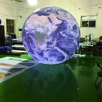 PVC Customized size nine planet decoration 3 M inflatable earth with LED inside for event sale