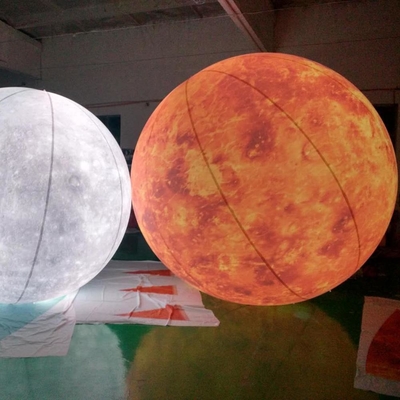 PVC Customized size nine planet decoration 3 M inflatable earth with LED inside for event sale