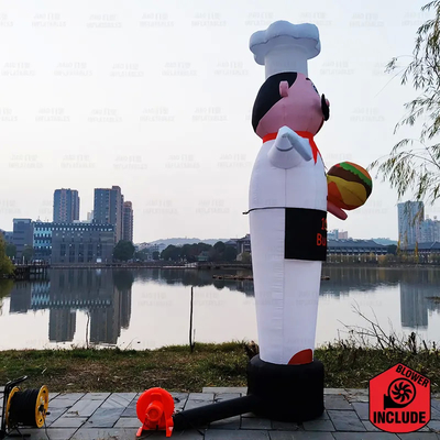 Giant Food Big inflatable Chef Air Dancer Inflatable Air Waving Hand Puppet Cartoon Inflatable Balloon