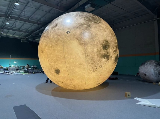 Wholesale Large Inflatable Giant Moon Planet Ball Balloon Jump Inflatable Moon with LED