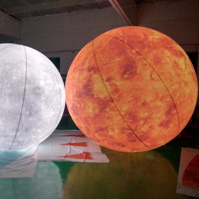 Custom Logo Large Advertising Inflatable Model Led Light Inflatable Moon Balloon for Decoration