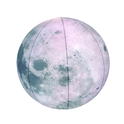 Flashing inflatable Helium waterproof led light moon planet balloon with sticks for christmas party event decorations