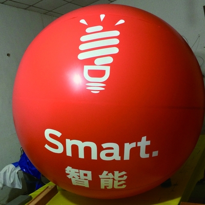 Flashing inflatable Helium waterproof led light moon planet balloon with sticks for christmas party event decorations