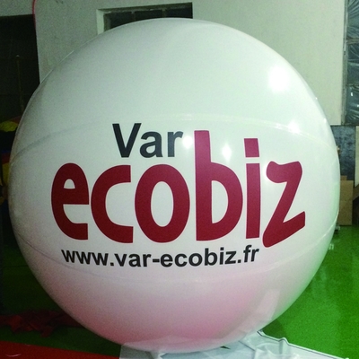 Flashing inflatable Helium waterproof led light moon planet balloon with sticks for christmas party event decorations