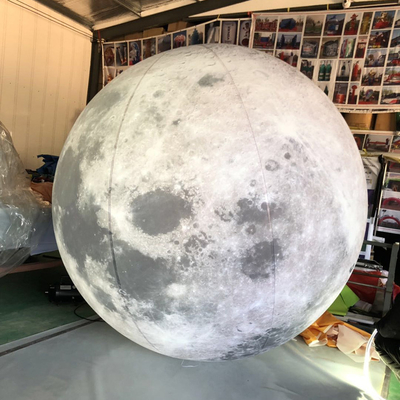 Giant Advertising Inflatable Moon Model With Led Light / Large Inflatable Moon Balloon For Decoration