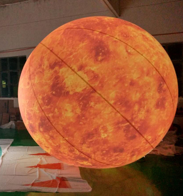 Giant Advertising Inflatable Moon Model With Led Light / Large Inflatable Moon Balloon For Decoration