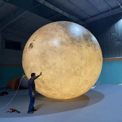 Large Inflatable Moon balloon Model Giant Advertising Decoration Inflatable Moon Model with changing Led Light