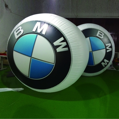 Hot selling Giant PVC inflatable helium balloon PVC white with logo and led light
