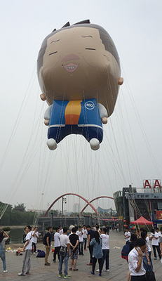 Air sealed pvc inflatable helium flying balloon with logo for advertising
