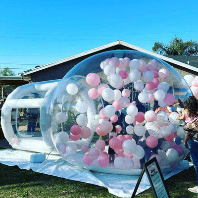 CE approved blower air pump transparent PVC material kids play bubble balloon house