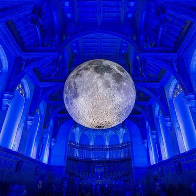 Customized Event Giant Advertising Inflatable Moon Model Large Inflatable Moon Balloon with Led Light