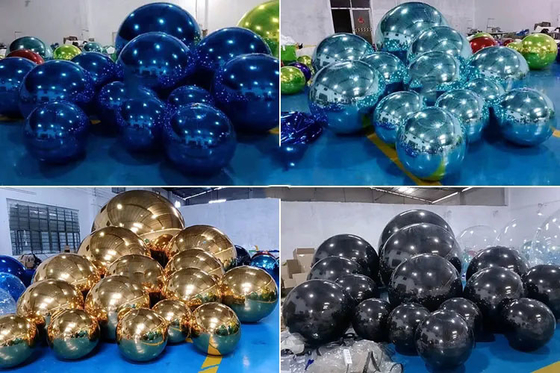 Outdoor Affordable Big Shiny Balls Inflatable Silver Smooth Shiny Ballse Balls for Event