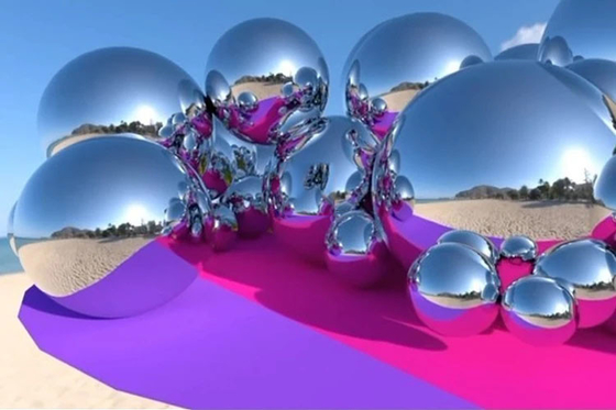 Outdoor Affordable Big Shiny Balls Inflatable Silver Smooth Shiny Ballse Balls for Event