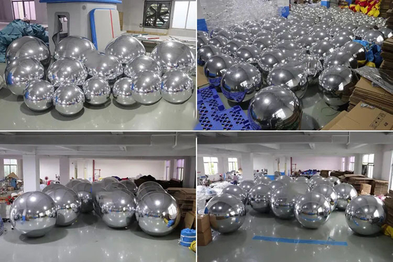 Outdoor Affordable Big Shiny Balls Inflatable Silver Smooth Shiny Ballse Balls for Event