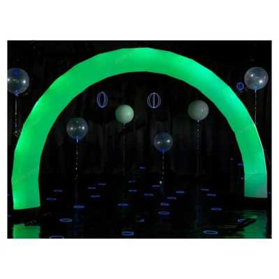 inflatable outdoor white color arch with RGB led lights for event advertising inflatable lighting rainbow led arches