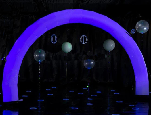 inflatable outdoor white color arch with RGB led lights for event advertising inflatable lighting rainbow led arches