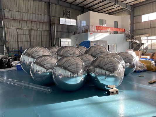 Smooth Shiny mirror Balls for Event Outdoor Affordable Big Shiny Balls Inflatable Silver