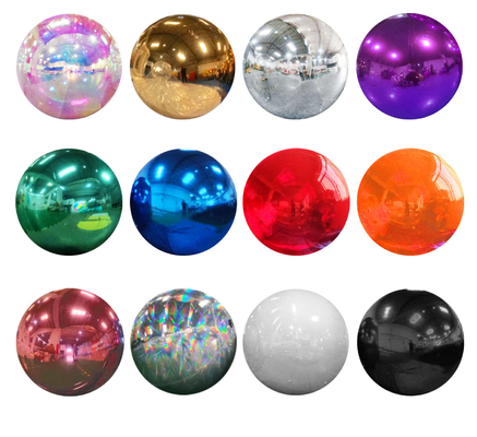 Mirror Ball Exclusive Event Memorable Settings Attraction Big Shiny Balls Inflatable Silver Deluxe Shiny Balloon Inflatable