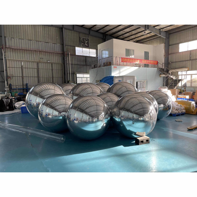 Party Stage Advertising Christmas Decoration Reflective Giant Silver PVC Inflatable Mirror Ball