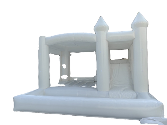 Toddler jump house jumping combo wedding decoration bouncer white inflatable slide bouncy castle