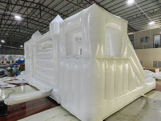 Toddler jump house jumping combo wedding decoration bouncer white inflatable slide bouncy castle