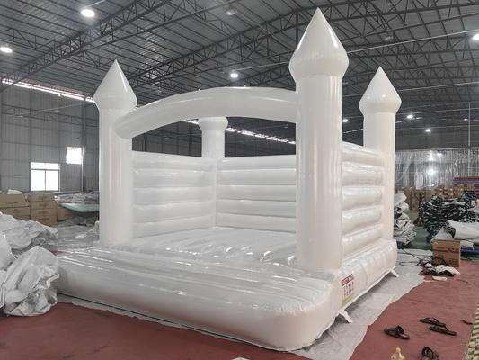 Toddler jump house jumping combo wedding decoration bouncer white inflatable slide bouncy castle