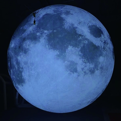Customized Giant Inflatable Moon Planet Ball Advertising Helium Inflatable Moon Balloon with LED