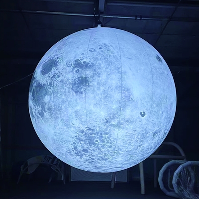 Customized Giant Inflatable Moon Planet Ball Advertising Helium Inflatable Moon Balloon with LED