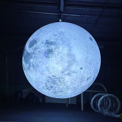 Customized Giant Inflatable Moon Planet Ball Advertising Helium Inflatable Moon Balloon with LED
