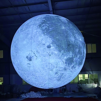 Customized Giant Inflatable Moon Planet Ball Advertising Helium Inflatable Moon Balloon with LED