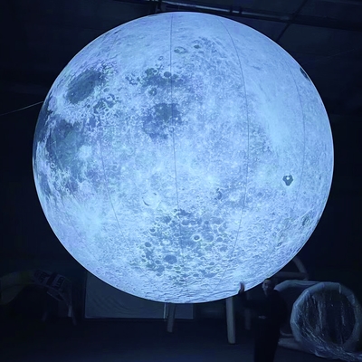 Customized Giant Inflatable Moon Planet Ball Advertising Helium Inflatable Moon Balloon with LED