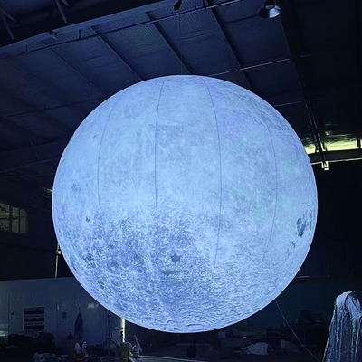 Customized Giant Inflatable Moon Planet Ball Advertising Helium Inflatable Moon Balloon with LED