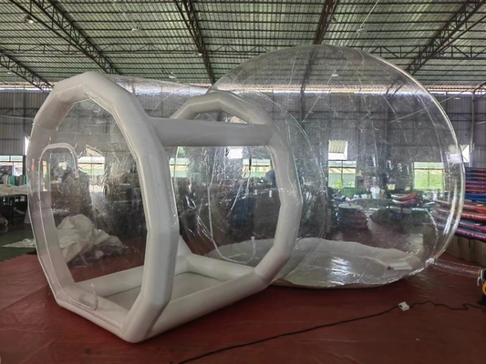Outdoor Transparent bubble house with balloons Wedding Party  bouncy bubble house