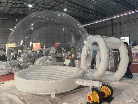 Outdoor Transparent bubble house with balloons Wedding Party  bouncy bubble house