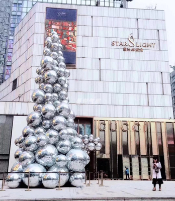customized inflatable Christmas decoration big hanging glass mirror ball christmas mirror balls