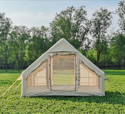 Popular Glamping Canvas Inflatable Outdoor Camping Customized Luxury Polyester Air Family Tent for camping