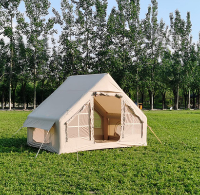 Popular Glamping Canvas Inflatable Outdoor Camping Customized Luxury Polyester Air Family Tent for camping