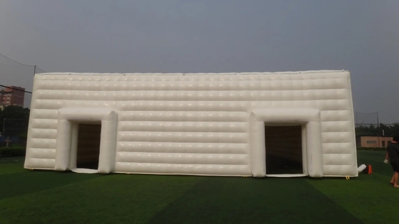 LED Light Inflatable Advertising Balloons Inflatable Air Cube Tent For Rental