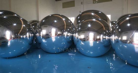 Party Inflatable Advertising Balloons Round Inflatable Mirror Balloon Silver