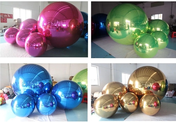 Commercial Inflatable Mirror Ball Decorative PVC CE Certificate
