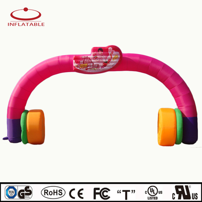 Promotion UV Printing Logo Printed Oxford Custom Inflatable Arch Giant Inflatable Arches with LED light
