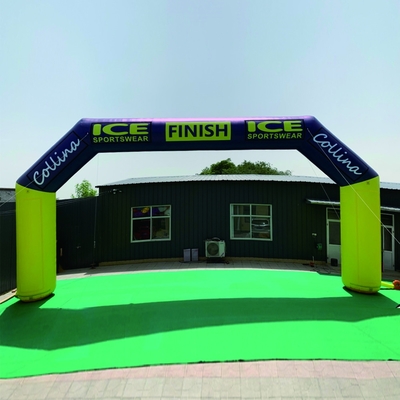New Design outdoor round advertising inflatable arch with verlcro logo printing for sport event brand promotion