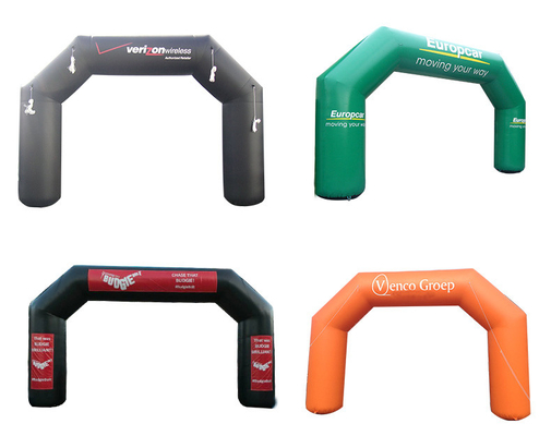 Full digital printing custom 8X4M inflatable archway for sport events start or finished line inflatable arch