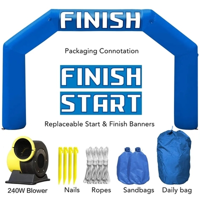Blue 20ft Inflatable Archway Event Arch Entrance Finish Line Inflatable Race Advertising Arch for Marathon