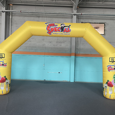 Colorful advertising arch inflatable full printing color gantry crane  inflatable gate