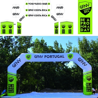 Colorful advertising arch inflatable full printing color gantry crane  inflatable gate