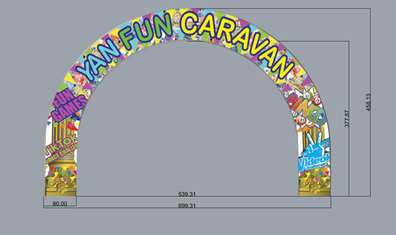 Tianyili factory wholesale price PVC material CE approved blower customized logo size inflatable arch